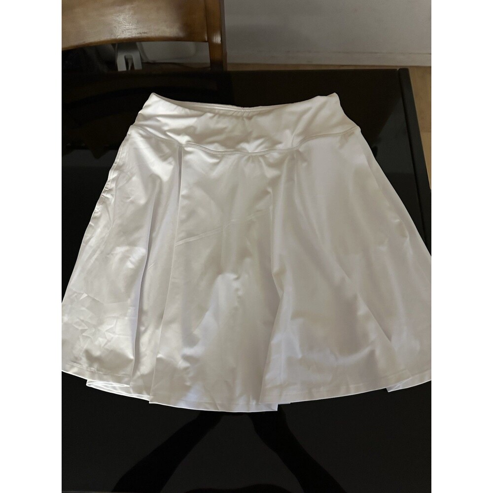 Baleaf Skort White Size M Flair Skater Skirt Style Length  19” Waist 28”
